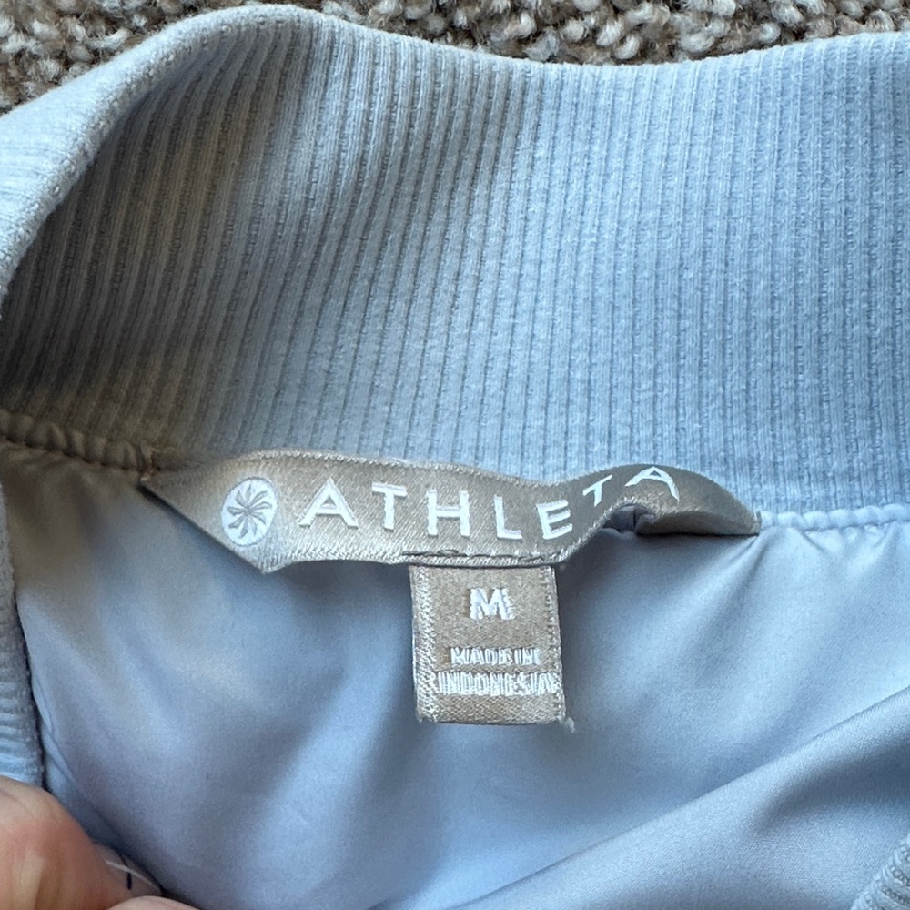 Athleta Soft Gray Bomber Jacket-Medium - image 5